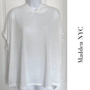 Sheer White Tee w/ Mesh Back & Hood Size: OS